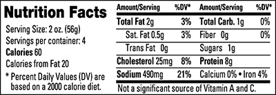Organic Ham Nutrition Facts